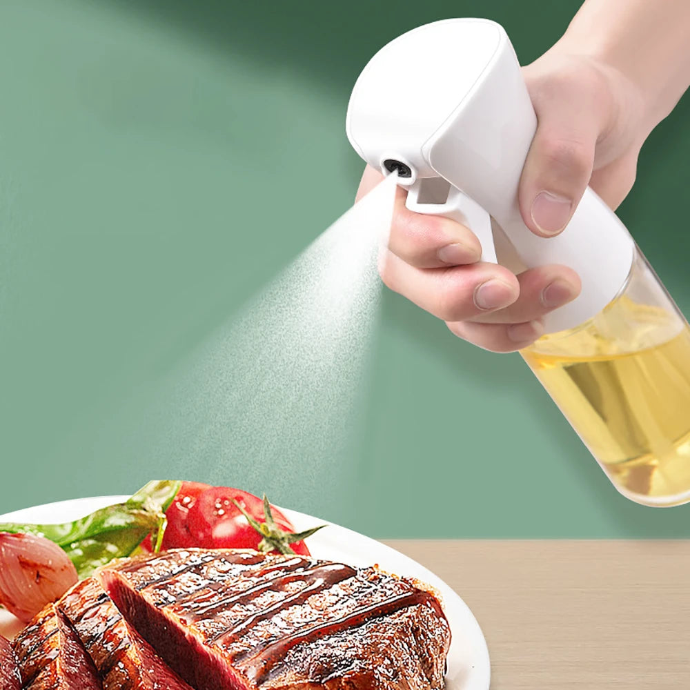 220ML Glass Bowl BBQ Olive Oil Spray Diffuser For Kitchen Dispenser Bottle Squirt Container Vinegar Soy Sauce Fuel Injection Pot
