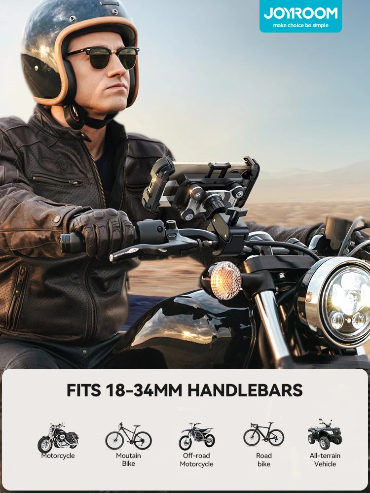 Motorcycle Phone Mount Anti Vibration Phone Holder for Motorcycle Handlebar Bike Phone Mount for iPhone for 4.7-7” Phone
