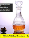 3 styles barware wine glass bottle 1000ml lead-free glass whiskey decanters for Liquor Scotch Bourbon