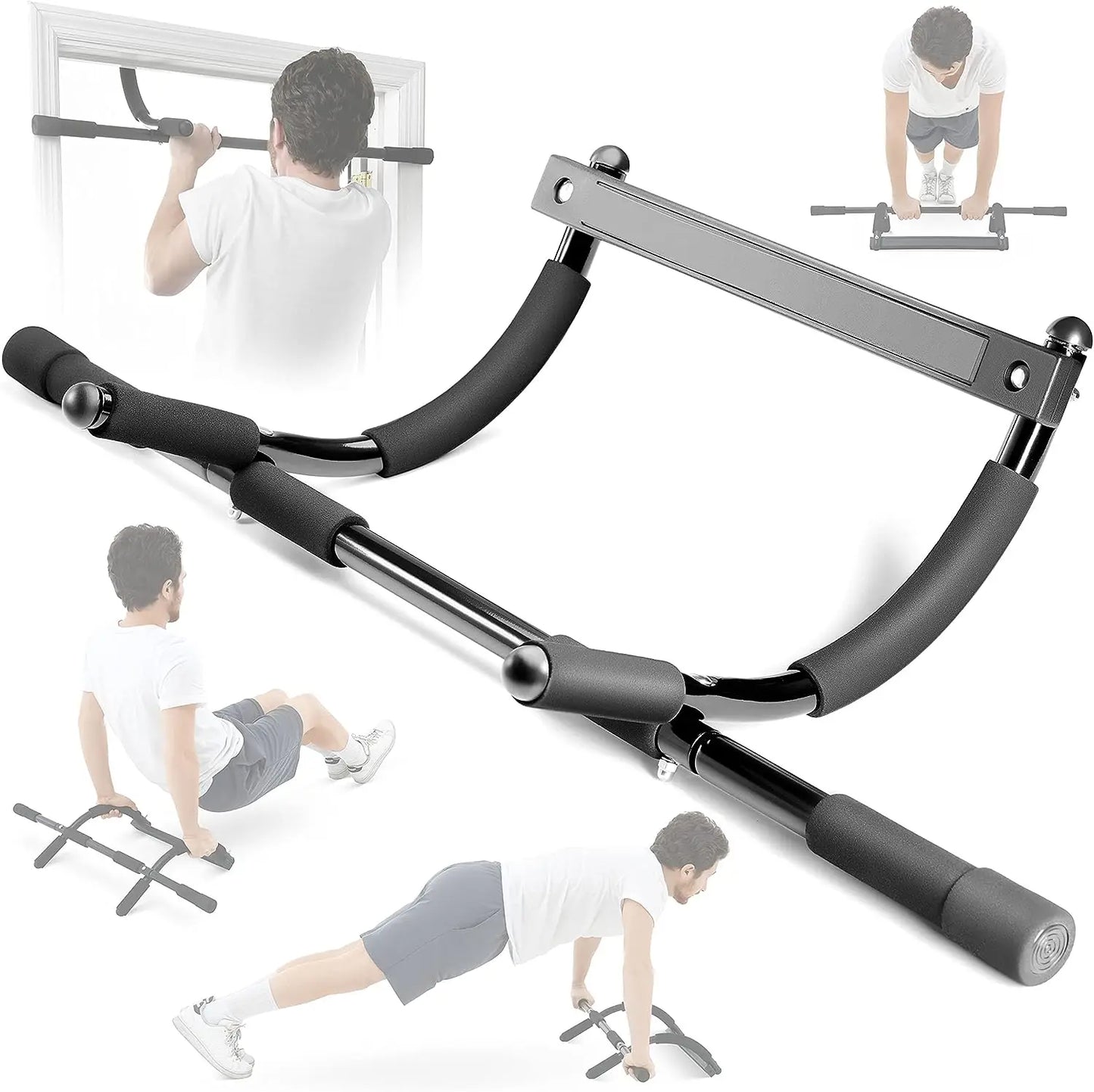 Pull Up Bar Doorway Heavy Duty Chin Up Bar Trainer Portable Workout Bar With Foam Grips Fitness Equipment for Home Exercise