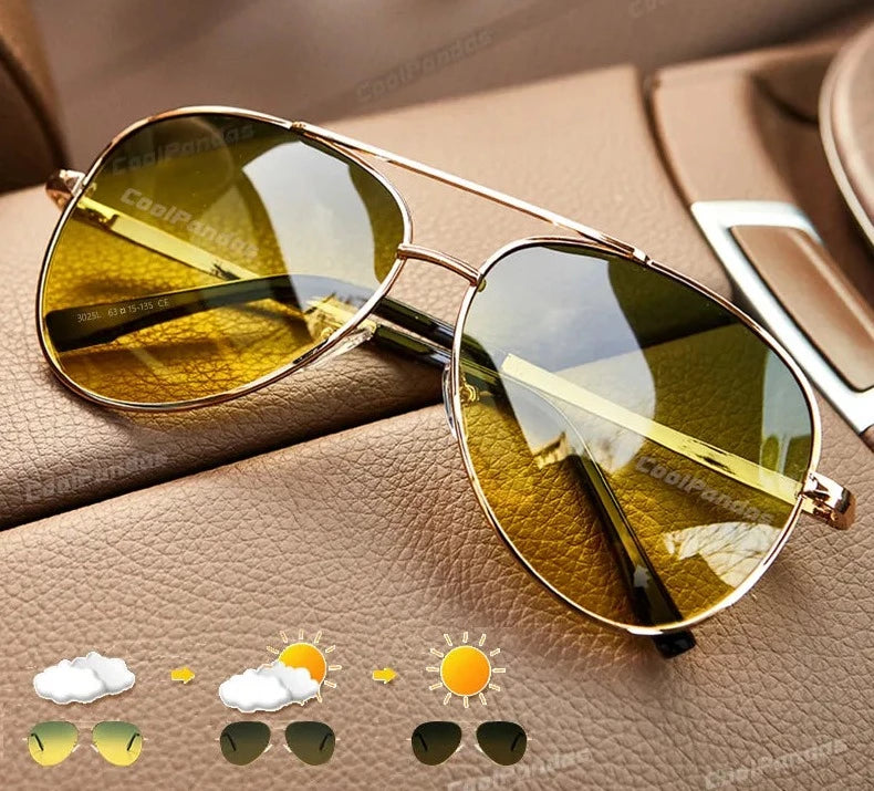Polarized Pilot Sunglasses for Men and Women Driving Anti Glare Day and Night