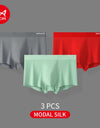 3-Pack Men’s Modal Boxer Shorts – 80 Count, Seamless Silk Crotch