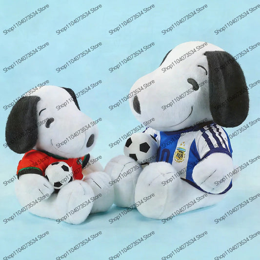 Kawaii Stuffed Doll Snoopy Football Plush Toy Cute Anime Character Stuffed Animal for Kids Birthday Gift and Cartoon Collection