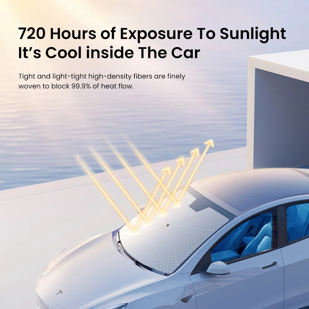 Foldable Front Windshield Sunshade Umbrella for Tesla Model 3 and Model Y 2026