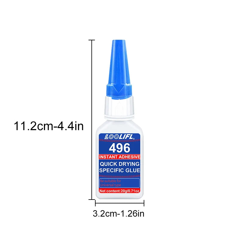 1-5pcs 20ml 496 Forte Trasparente Colla Morbida Scarpe Manicure Riparazione Accessori  Metallo Plastica Adesivo Multifunzionale