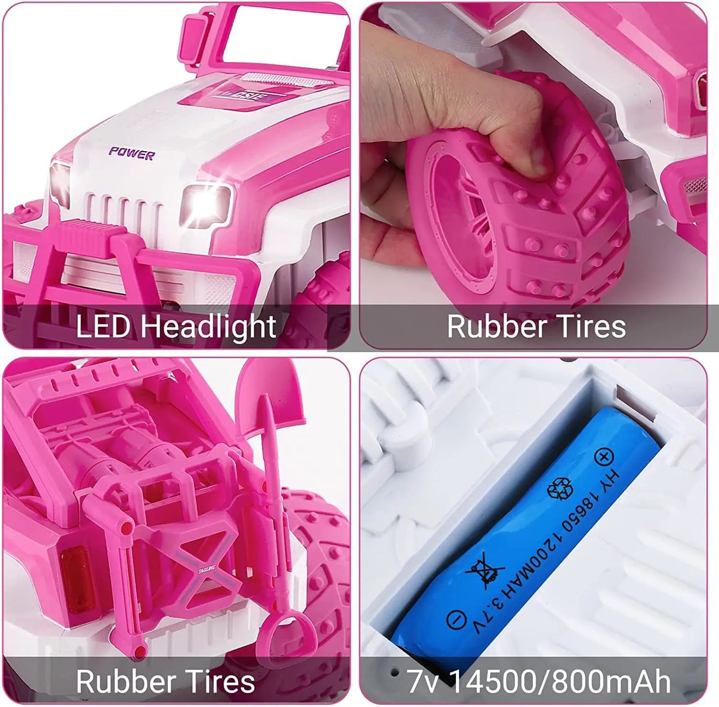 Pink Remote Control Off Road Climbing Car Toy