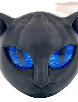 Black Cat Stone Figurine Resin Cat Head Kitten Keepsake Sculpture Desktop Decor Luxury Black Cat Statue Home Desktop Decoration