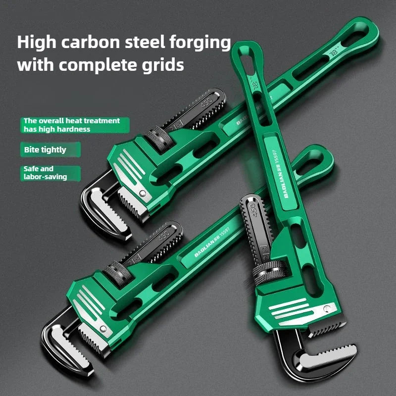 10/12/14/18 Inch Pipe Wrench Universal Monkey Spanner Multi-function plumbing Hand Nut Sink Wrench Pipe Large Open Spanner