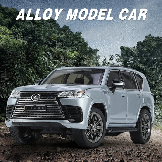 1:24 Lexus LX600 SUV Metal Model Car Toys Alloy Diecast Simulation Offroad Vehicles Sound And Light Cars