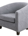 Tub Club Armchair Covers Leaves Jacquard Bar Chair Cover Solid Color Relax Single Sofa Slipcovers with Seat Cushion Cover Home