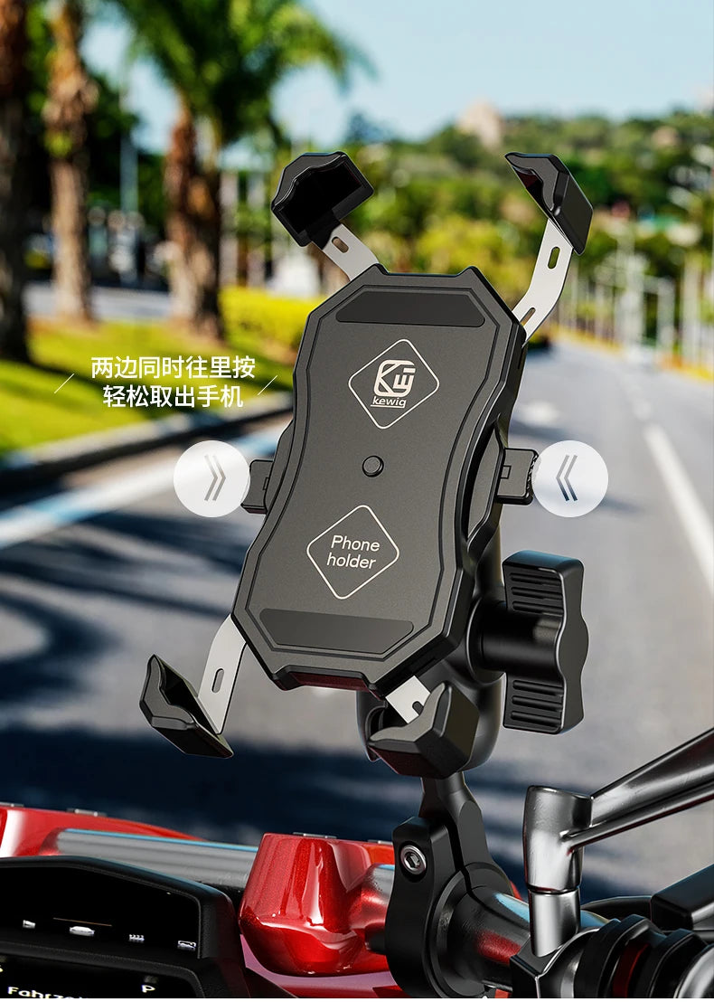 Upgraded Motorcycle Phone Holder 15W Wireless Charger USB QC3.0 Fast Charging Bike Smartphone Stand 360 Cellphone Support