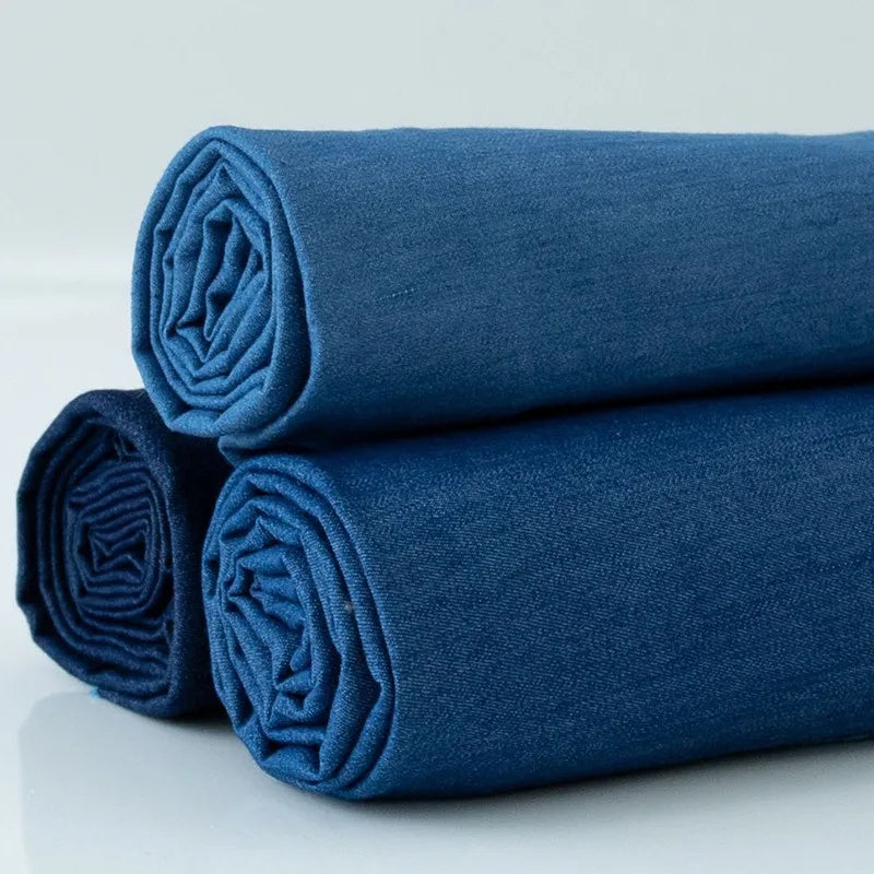 1M/2M/3M/5M Elastic polyester cotton denim fabric for jeans,Skirt Jacket,shirt,bag,DIY, handmade Sewing  Fabric