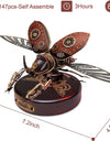 3D Metal Puzzle Rhinoceros Beetle with LED Light of Industrial-style Building Block