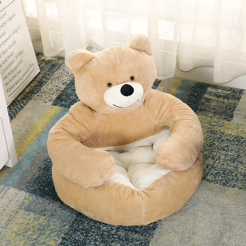 Washable Plush Pet Kennel Bed Sofa for Dogs and Cats