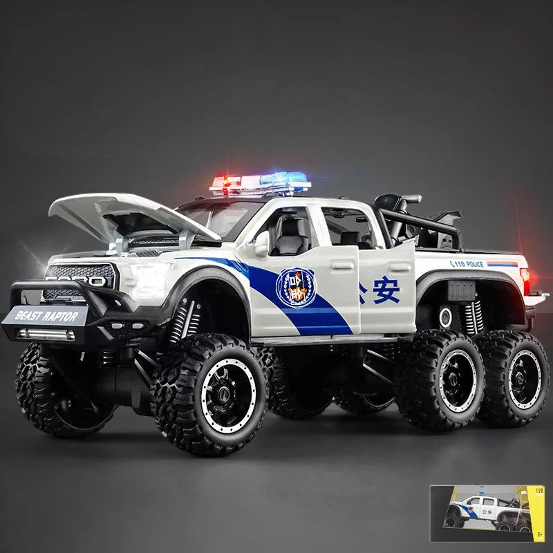 1:28 F150 Off Road Pickup Truck Alloy Diecast Model Car High Simulation Collections Home Trendy Toy Birthday Gift For Friend Boy