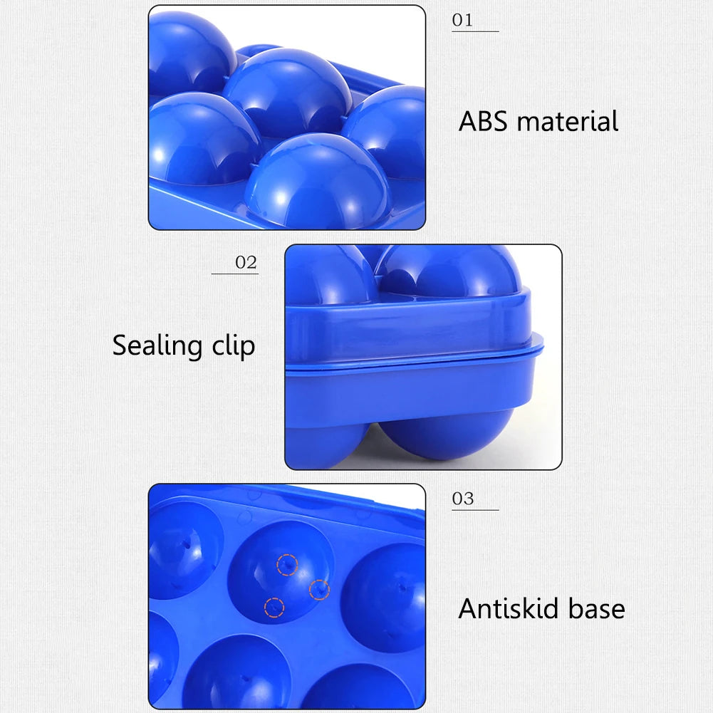 6-Grid Portable Egg Storage Box – Shockproof & Drop-Resistant Refrigerator Egg Organizer Case