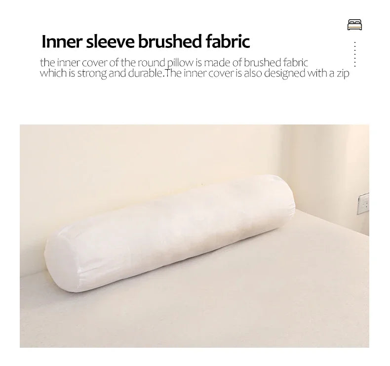 Round Neck Pillow Roll Cervical Support Pillows Neck Pain Relief Cylinder Bolster Pillows with Removable Washable Cove for Chair
