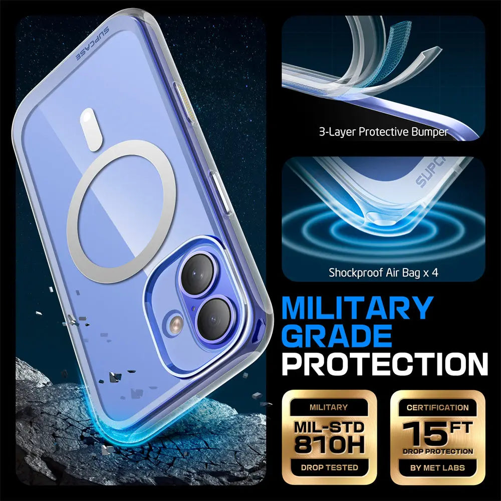 For iPhone 16 Plus Case with Camera Control Capture Button UB Mag Slim Clear Shockproof  MagSafe Phone Case