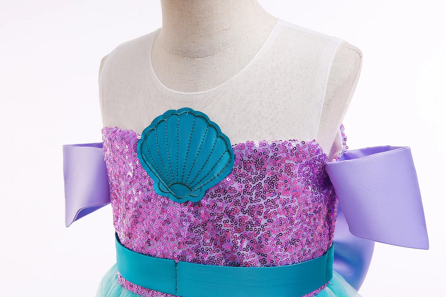 Mermaid Princess Cosplay Dress for Girls Carnival Birthday Party Costume