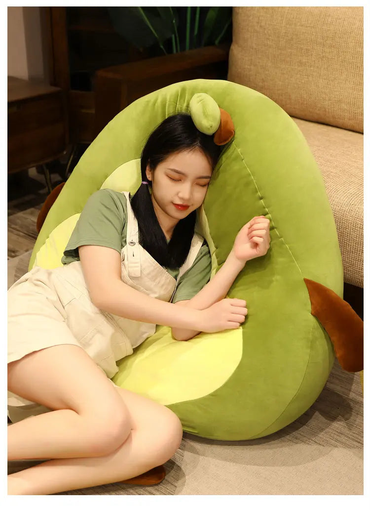 Giant Avocado Plush Soft Stuffed Fruit Pillow