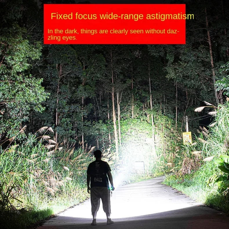 T40 High Power LED Flashlight Rechargeable Zoom Torch with Power Bank 3×18650 Battery Ultra Bright