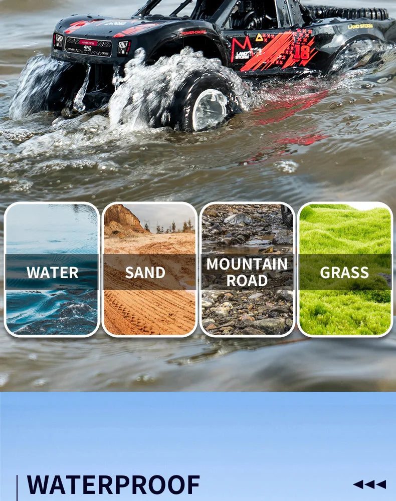 2.4G Amphibious Off-road Climbing RC Flip Stunt Car Racing All-terrain Waterproof 's RC Toys Gifts