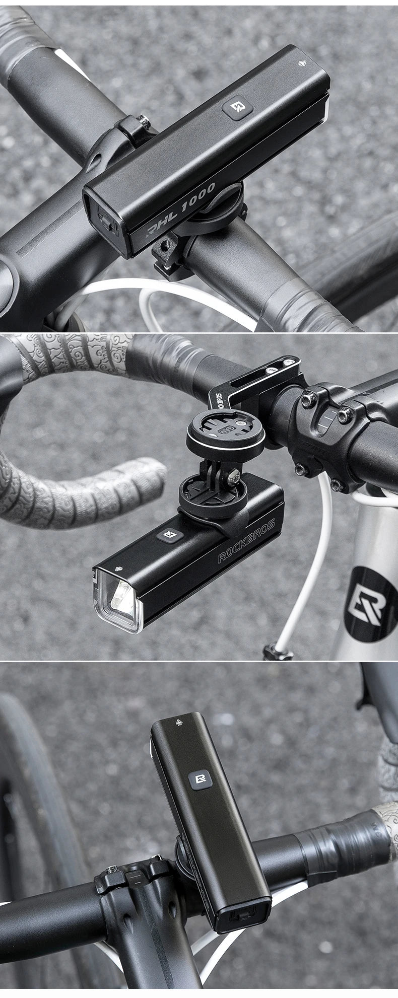 1000LM Bike Light Front Lamp Type-C Rechargeable LED 4500mAh Bicycle Light Waterproof Headlight Bike Accessories
