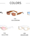 Sunglasses Fashion Rectangle Mens Womens Steampunk Sunglasses UV400 Outdoor Riding Fishing Party Glasses