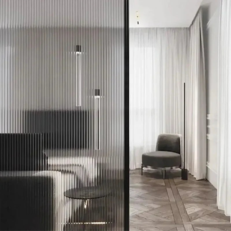 3D Electrostatic Glass Window Film Bathroom Window Sticker Transparent Opaque Anti-peep Glass Frosted Film Modern Art Decor