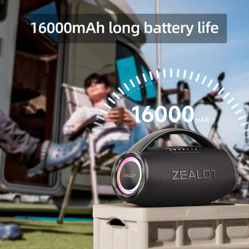 80W Bluetooth Speaker Powerful Wireless Speaker with Portable Handle, for Party, Camping,RGB Colorful Light