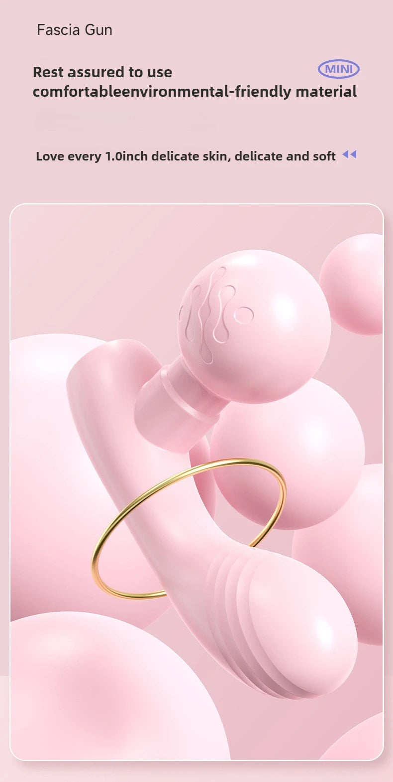 Mini Fascia  Vibrating Fast Rechargeable Dual Head Both Portable mini Muscle Relaxation Full Body Universal Massage