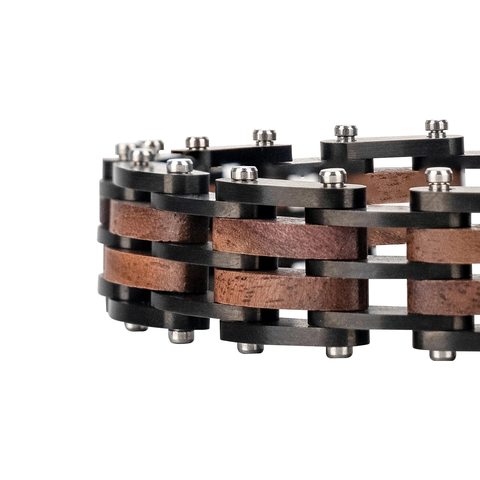 Fashion Bracelet for Metal Stainless Steel Wood Strap Jewelry Bracelets