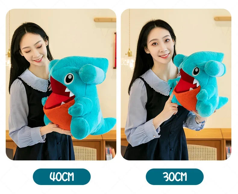 30/55cm Gible Pokemon Plush Toys Large Anime Doll Pillow Cartoon Griknot Gabite Pokémon Plushie Stuffed Gift for Kids Christmas
