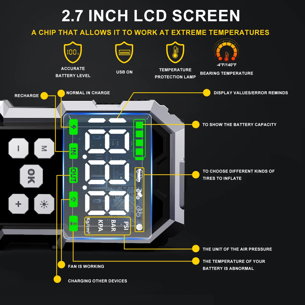 Car 6000A Portable 12V Jump Starter Power Bank 12V Auto Battery Charger Booster Starting Device