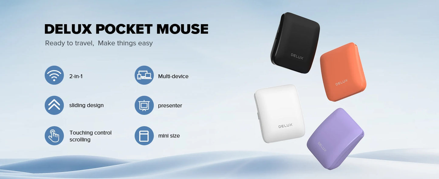 Pocket Folding Bluetooth Mouse – Ultra Slim Silent Portable