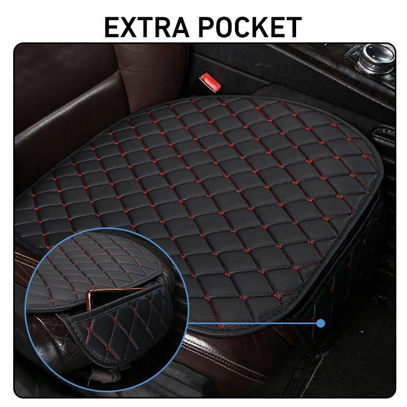 PU Leather Car Seat Cover Seat Back Cushion Minimalism Seat Cushion Universal Wear-resistant and Durable Four Seasons Pad Mat