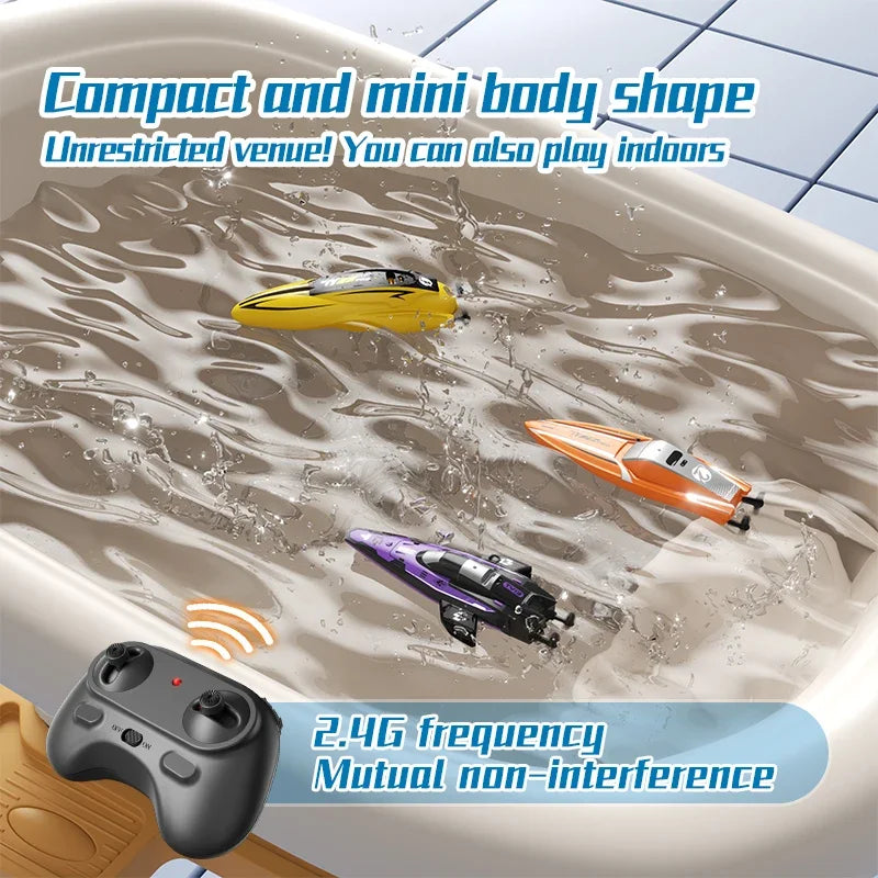 Mini Rc Boats High Speed 360 Degree Flip Electronic Remote Control Racing Ship  Competition Water Toys for Gifts