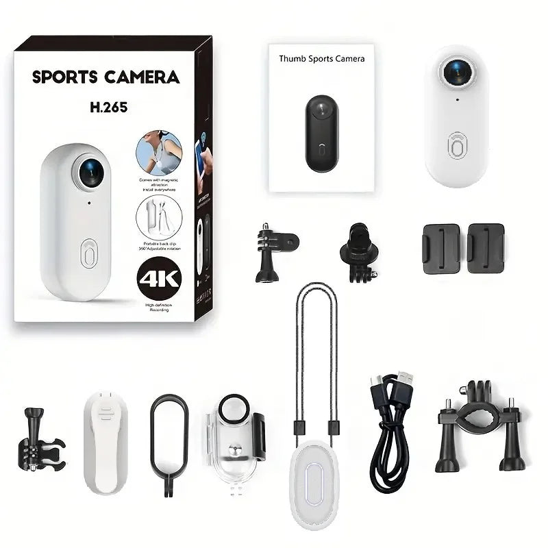 Mini 4K Thumb Action Camera with WiFi Remote Control and Electronic Image Stabilization