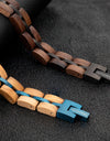 Bracelet Metal Stainless Steel Wood Strap Jewelry