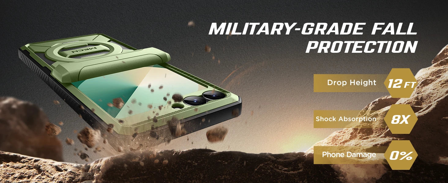 For Z Flip 7 FE/Z Flip 6 Cases Built-in  Ring Stand with Magsafe Full Coverage Hinge Protection Screen Protector Cover