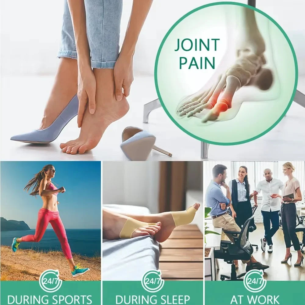 1Pair Toe Separator Hallux Valgus Bunion Corrector Hammer Toe Straightener Foot Pain Relief Orthopedic Pedicure Tools Foot Care