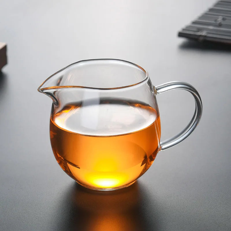 Heat Resisting Clear Glass Tea Pitcher Glass Tea Pot Fair Cup Cha Hai Chinese Kung Fu Tea Set Milk Glass Pitcher Coffee Pot