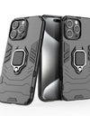For iPhone 16 Pro Max Case For iPhone 16 Pro Max Cover Armor Silicone PC Finger Ring Stand Phone Shockproof Protector Case