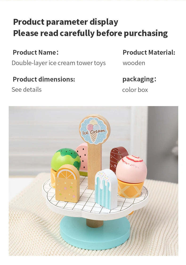 Wooden Afternoon Tea Dessert Pretend Play Set