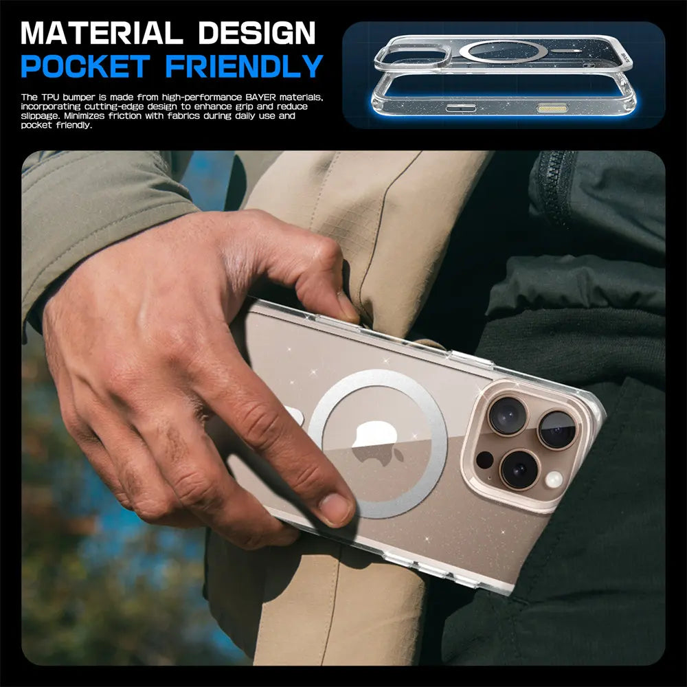 For iPhone 16 Pro Max Case with Camera Control Capture Button UB Mag Slim Shockproof  MagSafe Phone Case Cover