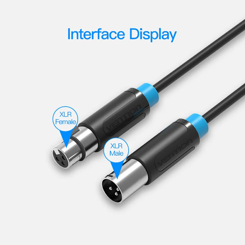 XLR Cable Karaoke Microphone Sound Cannon Cable Plug XLR Extension Mikrofon Cable for Audio Mixer Amplifiers XLR Cord