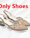 African Wedding Shoes and Bag Set with Rhinestone Italian Design Shoes with Matching Bags Nigerian Lady Party Pumps