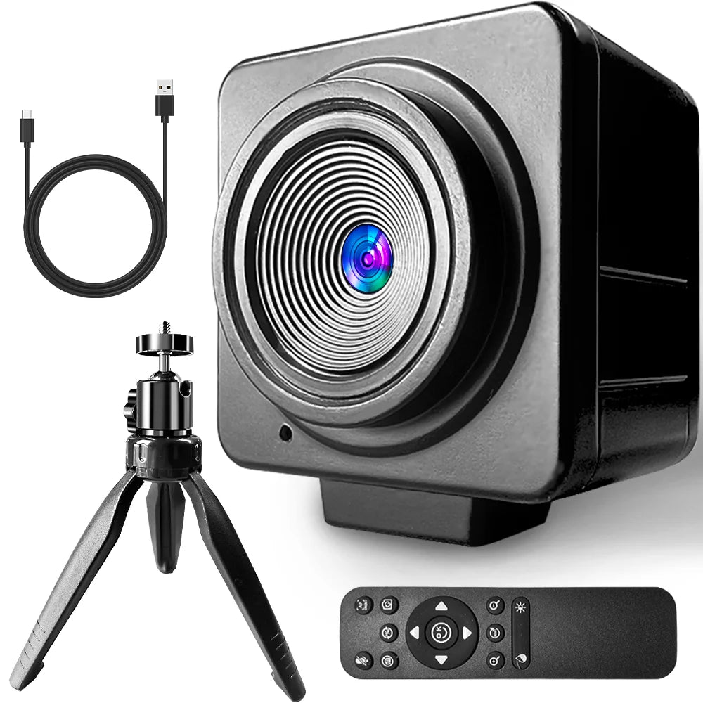 4K Webcam for PC with Autofocus Remote Control USB Camera for Live Streaming Video Calls with Tripod