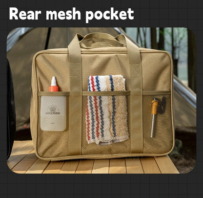 Outdoor Cassette Stove Gas Tank Storage Bag Large Capacity Camping Baking Pan Cookware Storage Bag Thickened Anti-Collision Bag