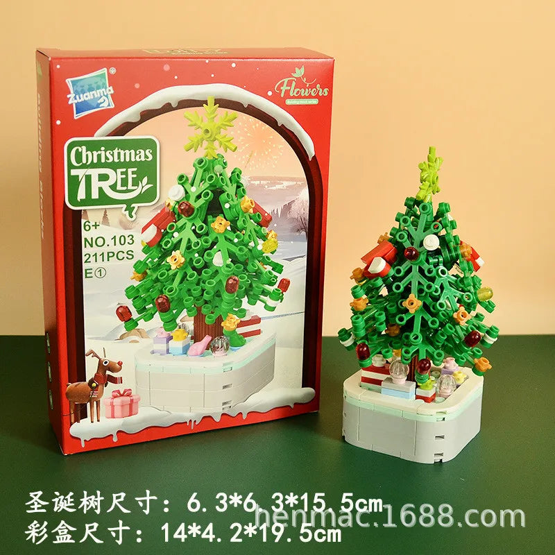 211pcs Creative Series Christmas Tree DIY Building Blocks, Educational Learning Science Bricks Halloween Gifts Toys for